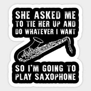 Sax and Laughter: Unleash Your Playful Melodies! Sticker